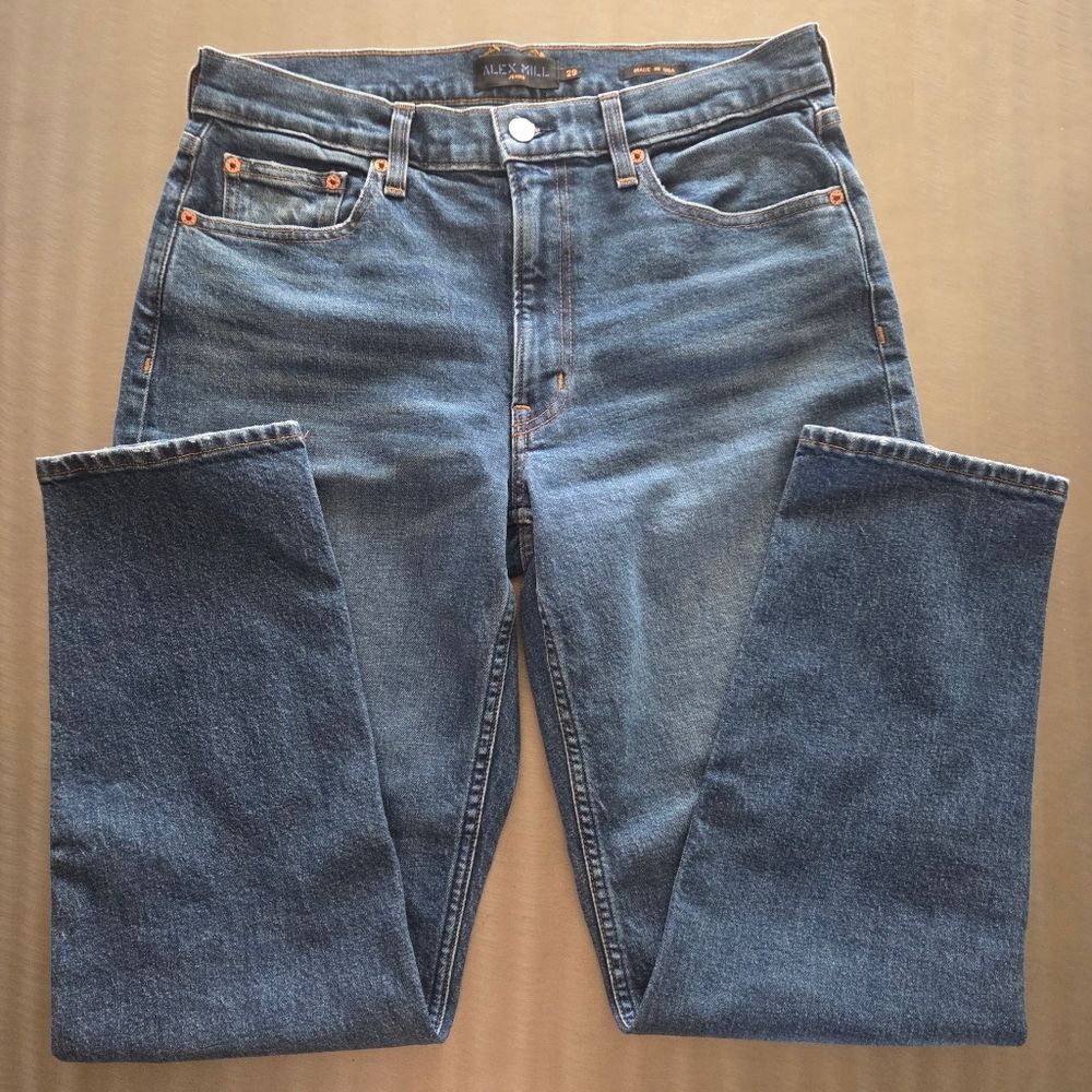 Alex Mill Amber Mid Rise Slim Jeans Vintage Dark Indigo Wash 29